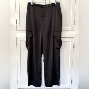 DKNY | 10 | Satin Cargos | Wide leg